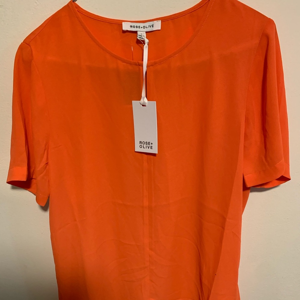 Rose & Olive Short Sleeve Blouse- NWT
